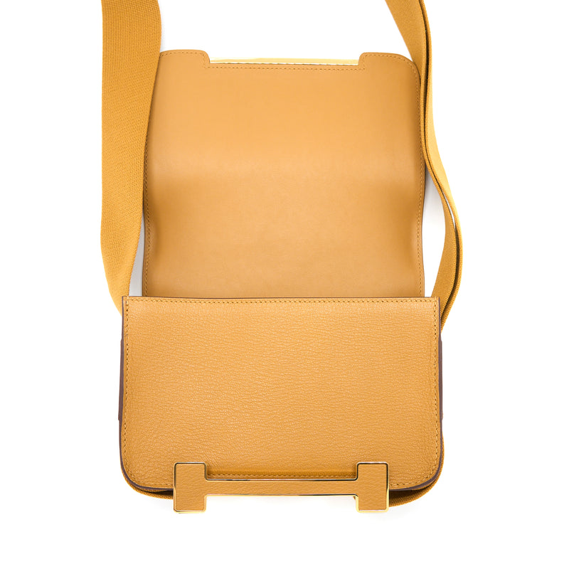 Hermes Geta Chevre Mysore Caramel GHW Stamp B