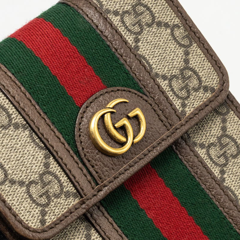 Gucci Ophidia GG vertical flap mini bag GG supermen canvas / calfskin multicolour GHW