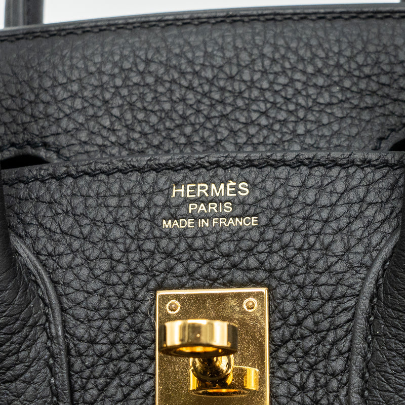 Hermes Birkin 25 Togo Black GHW Stamp Y