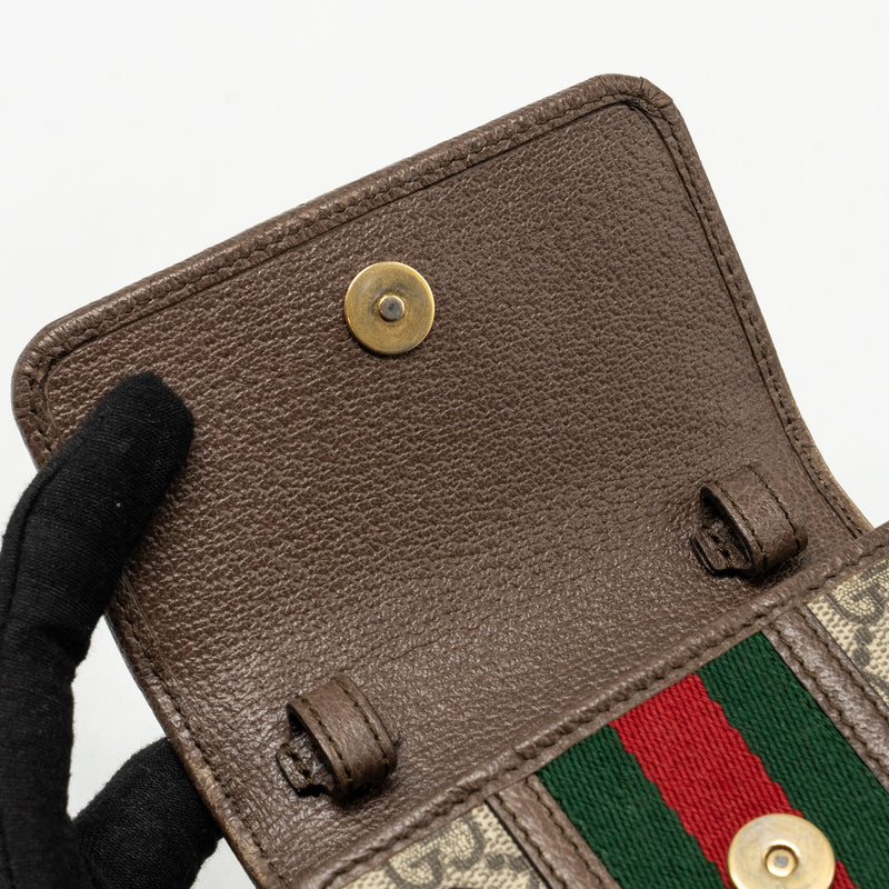 Gucci Ophidia GG vertical flap mini bag GG supermen canvas / calfskin multicolour GHW