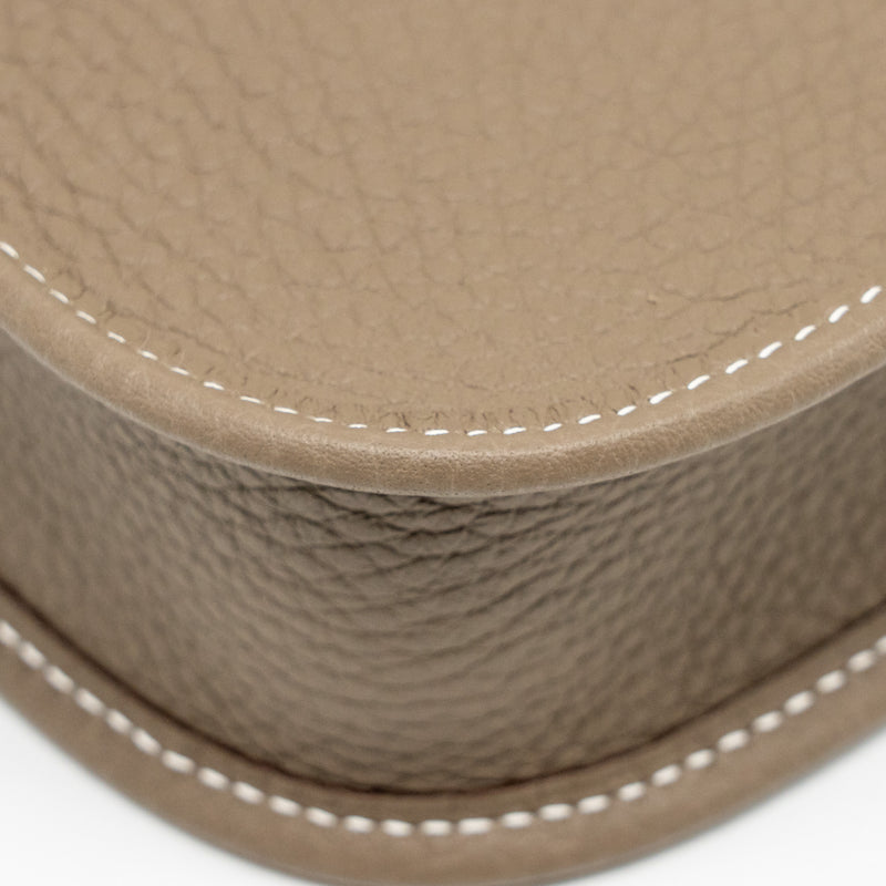 Hermes Mini Evelyne Clemence Etoupe GHW Stamp K