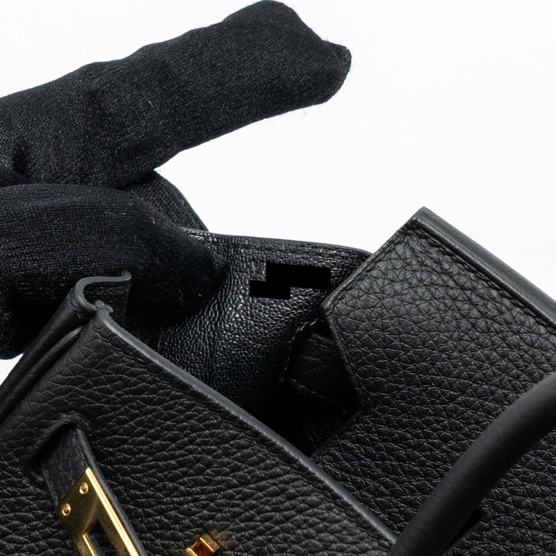 Hermes Birkin 25 Togo Black GHW Stamp Y