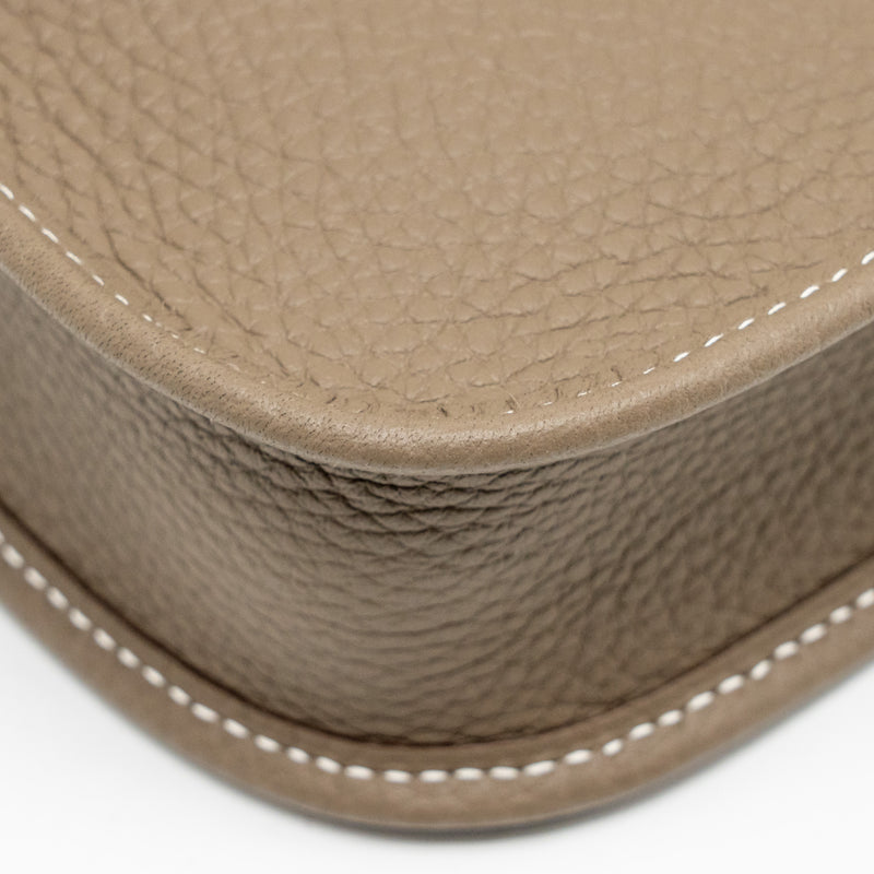 Hermes Mini Evelyne Clemence Etoupe GHW Stamp K