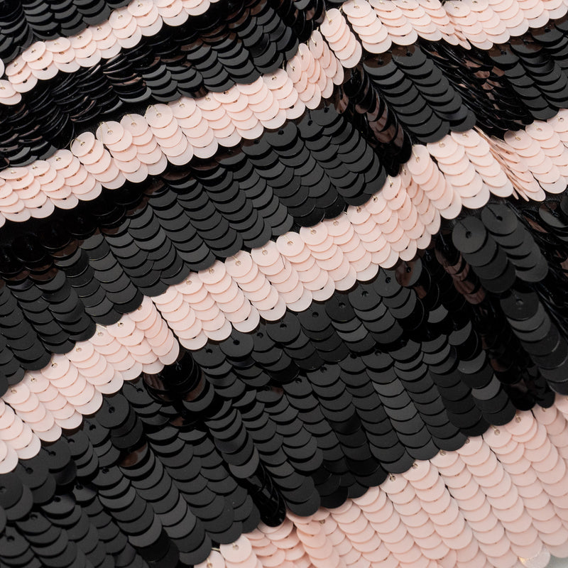 Chanel size 36 21C Sequins/Silk mini top black / pink