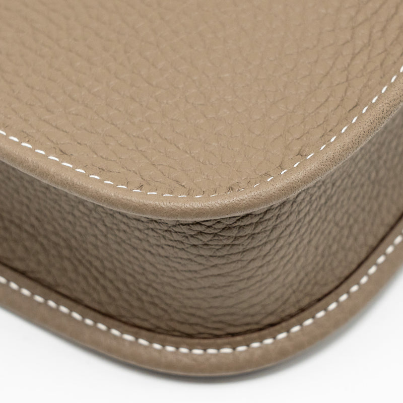 Hermes Mini Evelyne Clemence Etoupe GHW Stamp K