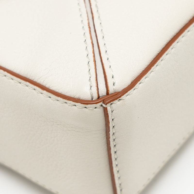 Loewe Nano Puzzle Bag Calfskin White SHW