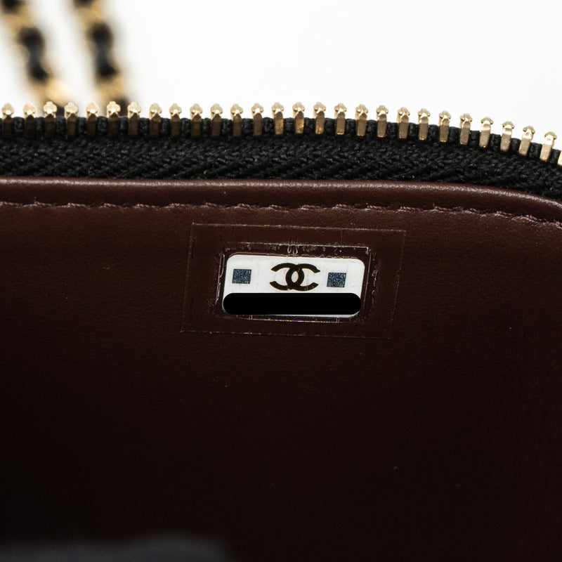Chanel Mini Vanity With Chain Caviar Black LGHW (Microchip)