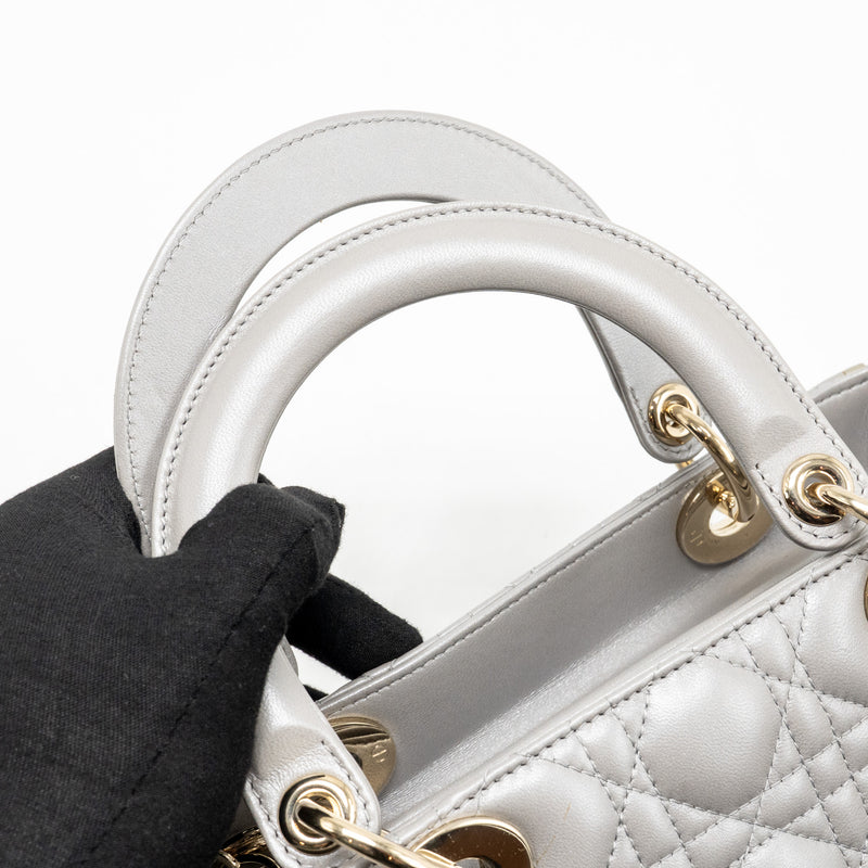 Dior Medium Lady Dior Lambskin Grey LGHW