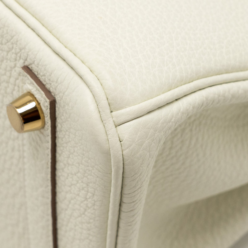 Hermes Birkin 25 Togo Mushroom GHW Stamp W