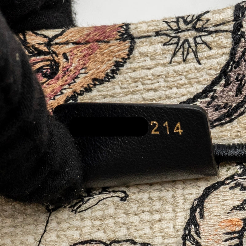 Dior Medium Book Tote Embroidery Canvas Multicolour