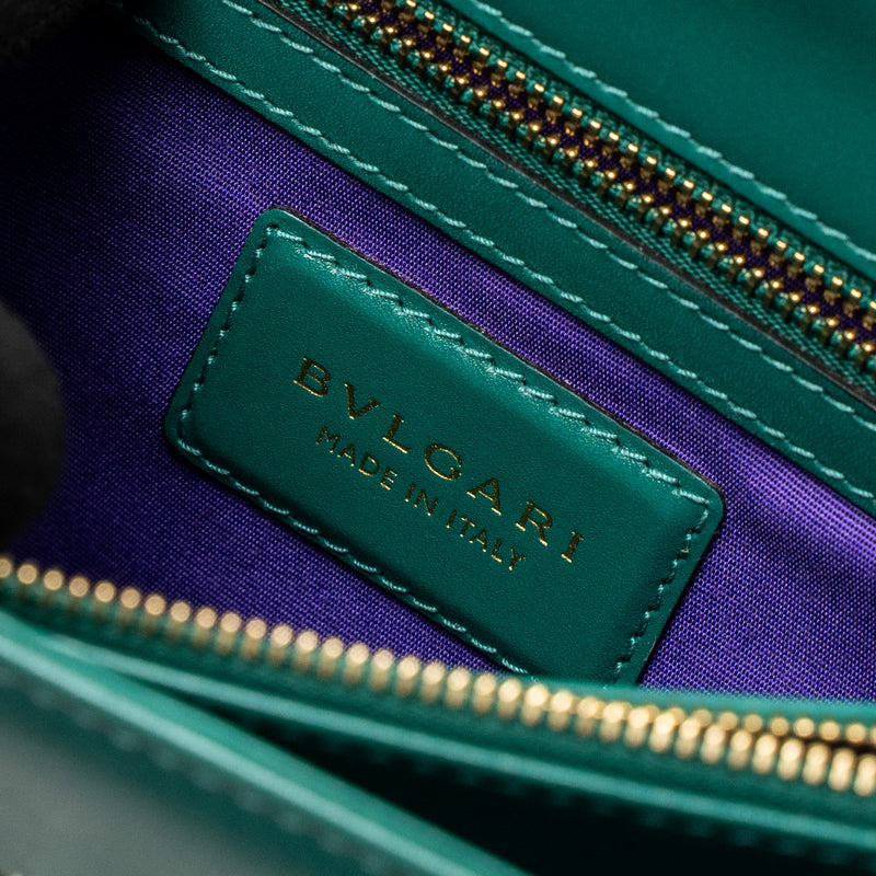 Bvlgari Serpenti Forever Shoulder Bag Calfskin Green LGHW