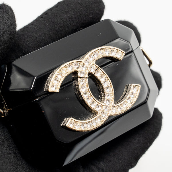 Chanel AirPods Case with Pearl Chain Black LGHW
