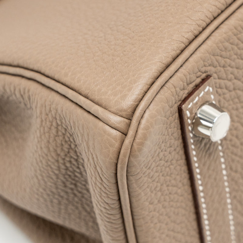 Hermes Birkin 25 Togo Etoupe SHW Stamp W