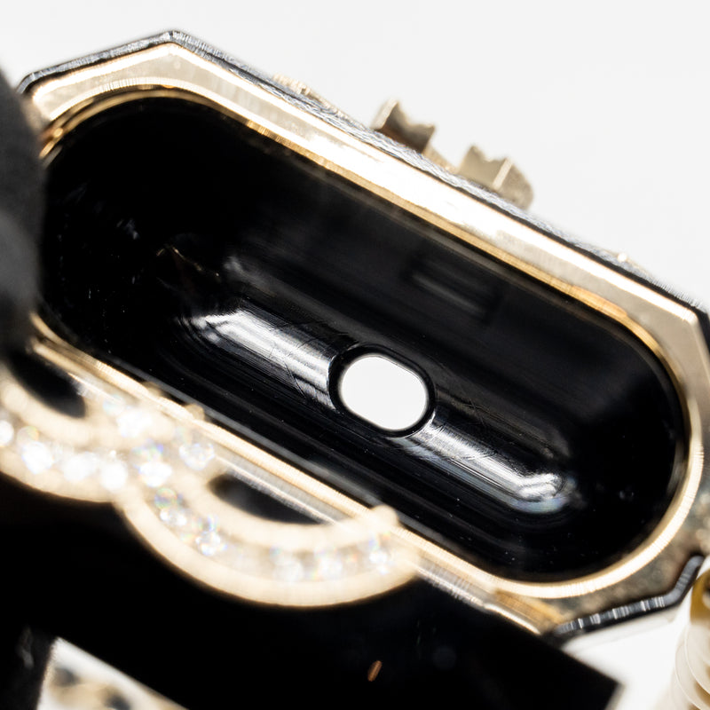 Chanel AirPods Case with Pearl Chain Black LGHW