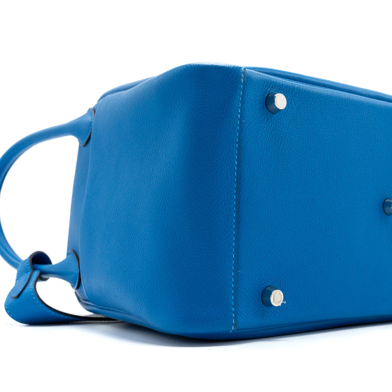 HERMES HERMES Lindy 30  Evercolor  Blue Hydra SHW STAMP X