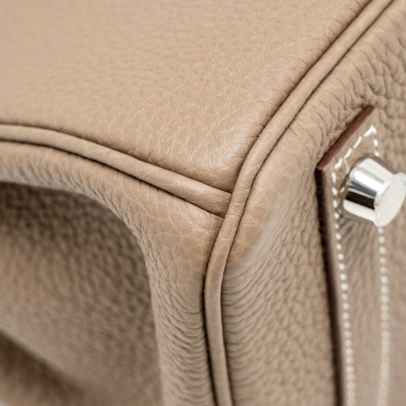 Hermes Birkin 25 Togo Etoupe SHW Stamp W
