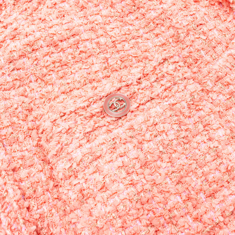 Chanel Size 36 20P Tweed Jacket Pink/Gold