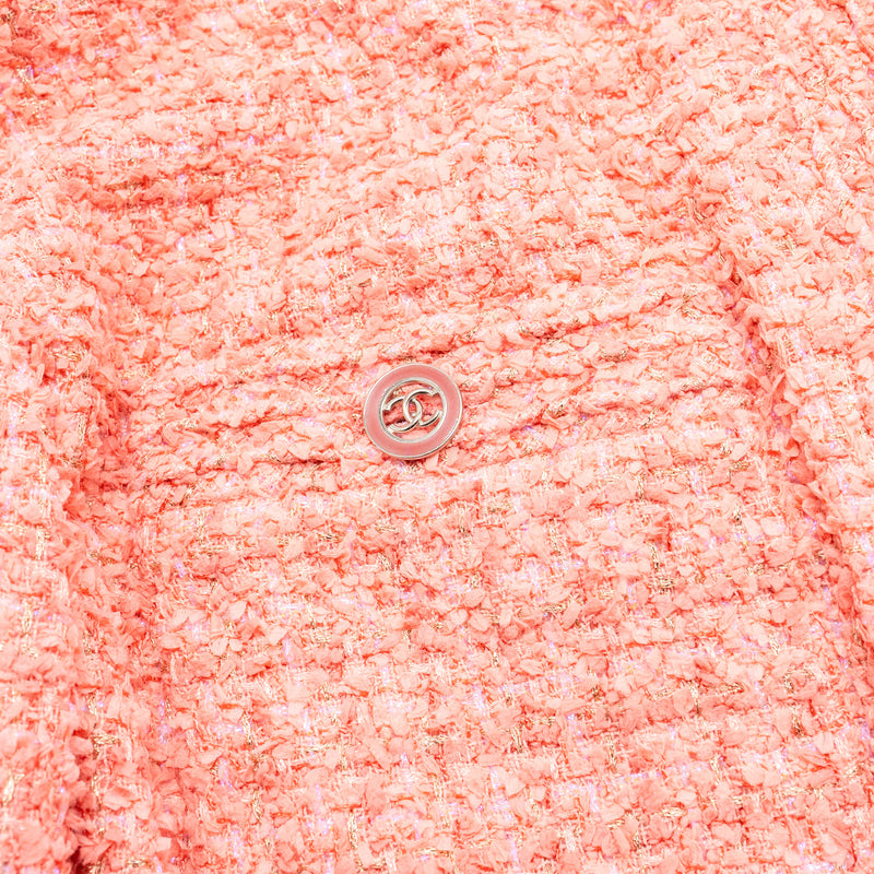 Chanel Size 36 20P Tweed Jacket Pink/Gold