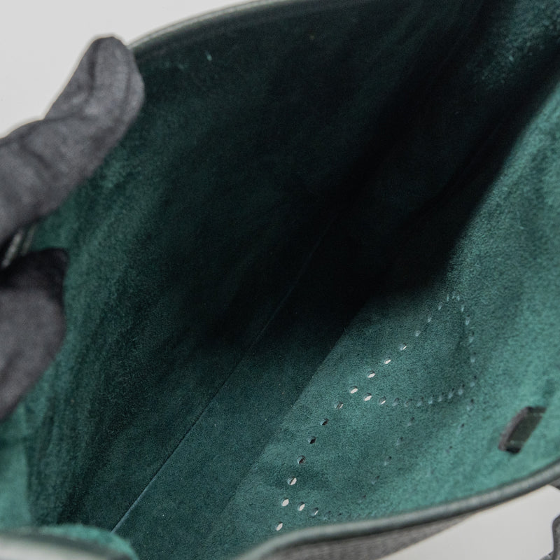 Hermes Evelyn 29 Clemence Dark Green SHW Stamp Square R