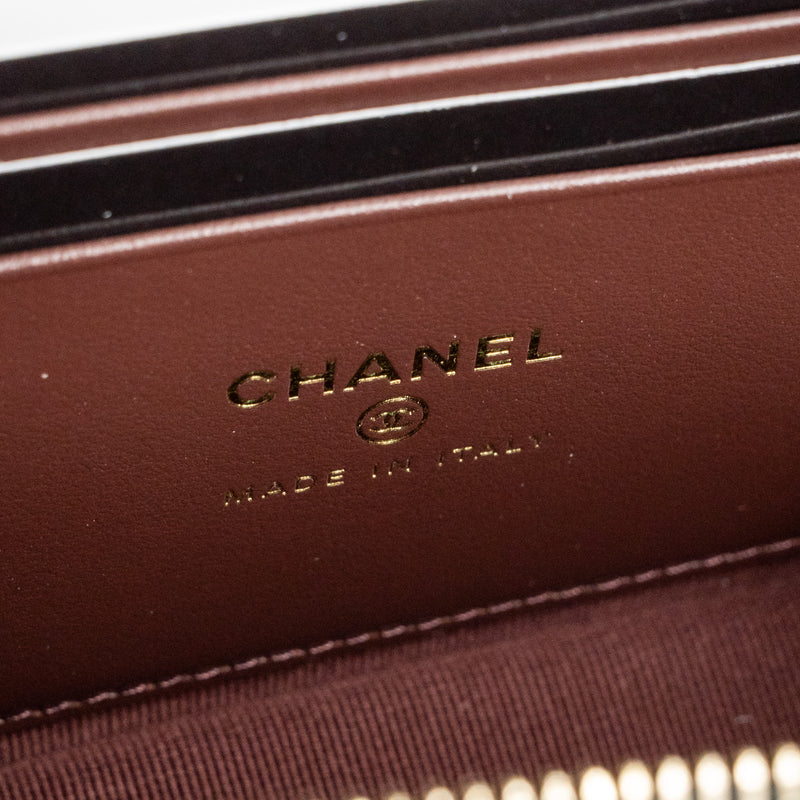 Chanel 25p CC top Handle Vanity with Chain Caviar Black LGHW (microchip)