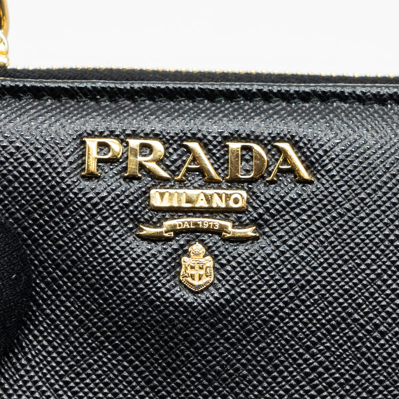 Prada Small Saffiano Leather Wallet Black GHW