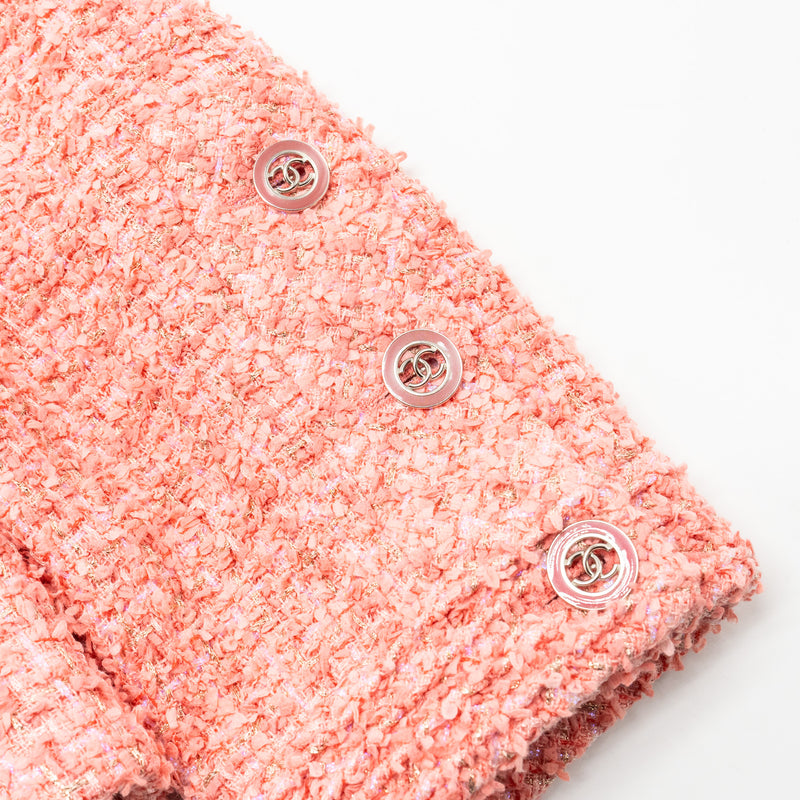 Chanel Size 36 20P Tweed Jacket Pink/Gold