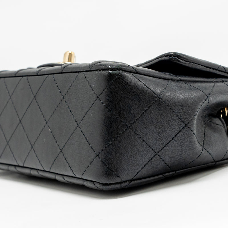 Chanel Coco Charms Mini Rectangular Flap Bag Lambskin Black LGHW