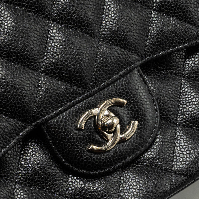 Chanel Jumbo Classic double flap bag caviar black SHW