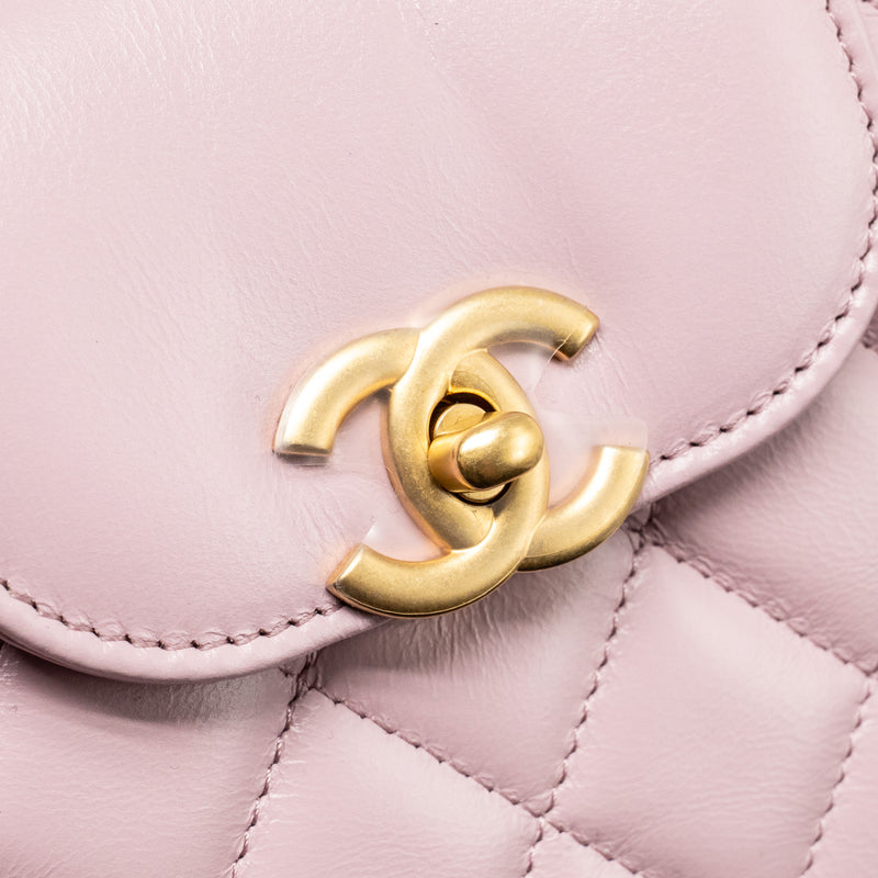 Chanel Mini Kelly Shopping Tote Bag Calfskin Light Purple GHW (Microchip)