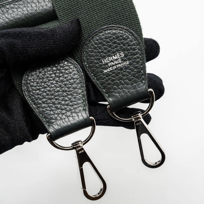 Hermes Evelyn 29 Clemence Dark Green SHW Stamp Square R
