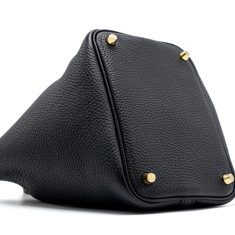 Hermes picotin 18 lock bag clemence black GHW stamp C