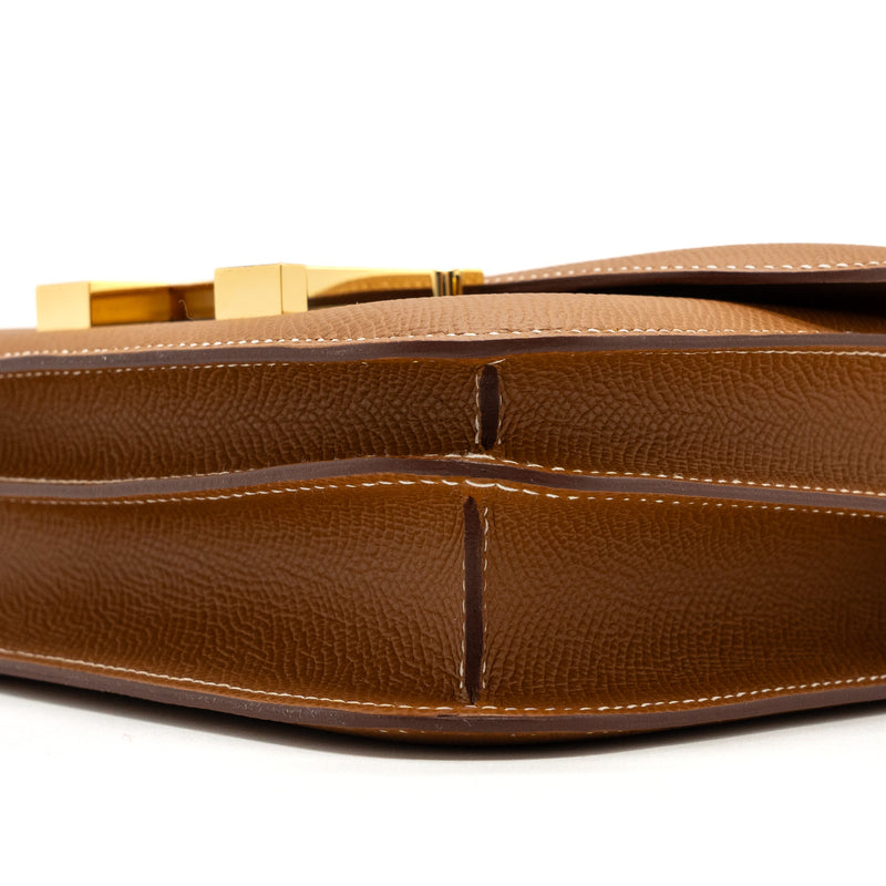 Hermes Mini Constance Epsom Gold GHW Stamp U