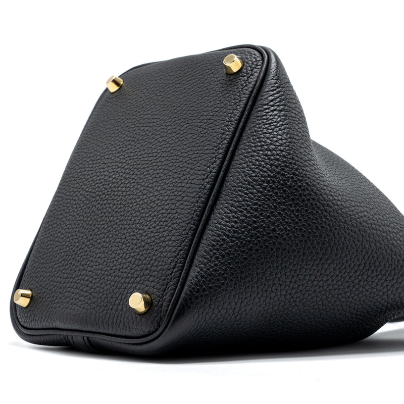 Hermes picotin 18 lock bag clemence black GHW stamp C