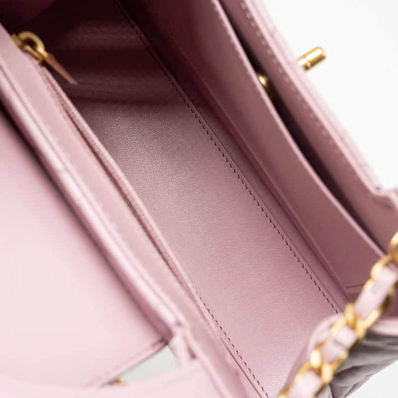 Chanel Mini Kelly Shopping Tote Bag Calfskin Light Purple GHW (Microchip)
