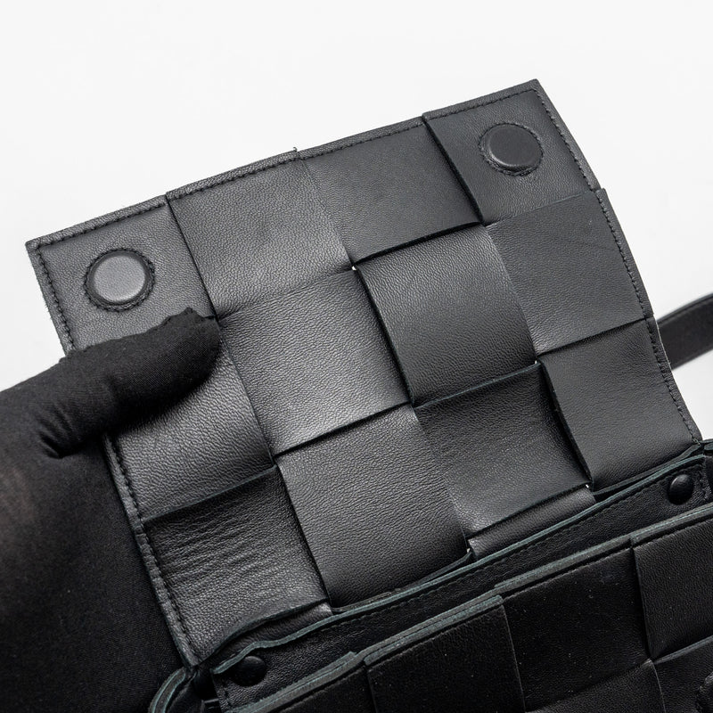 Bottega Veneta Cassette Belt Bag Lambskin Black GHW