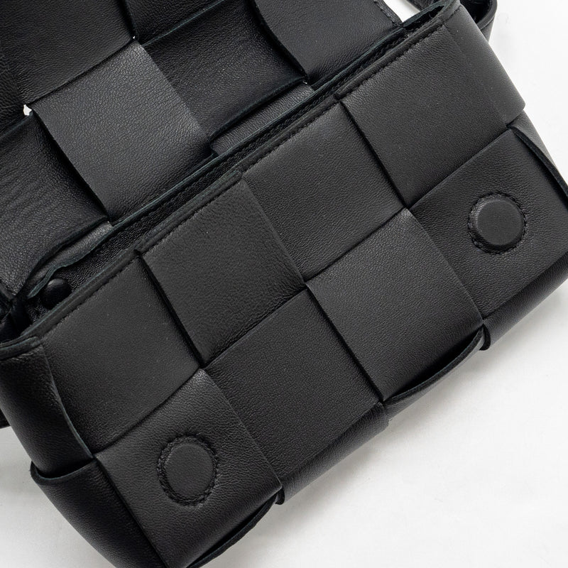 Bottega Veneta Cassette Belt Bag Lambskin Black GHW