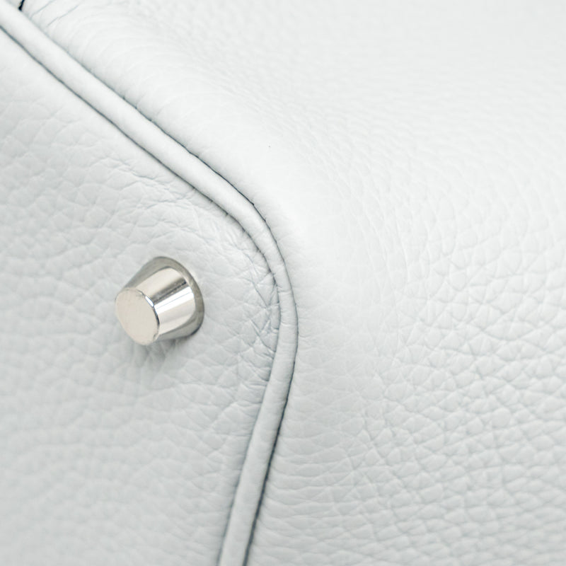 Hermes Picotin 18 Lock Bag Clemence Blue Pale SHW Stamp K