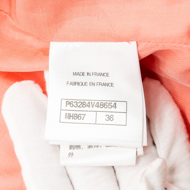 Chanel Size 36 20P Tweed Jacket Pink/Gold