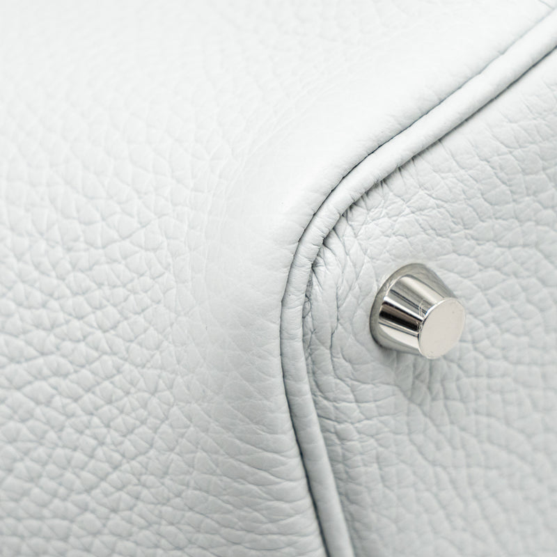 Hermes Picotin 18 Lock Bag Clemence Blue Pale SHW Stamp K