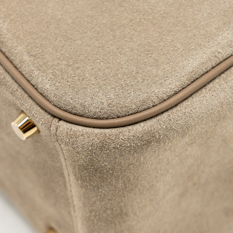 Hermes Mini Lindy Grizzly/Swift Gris Caillou/Etoupe GHW Stamp B