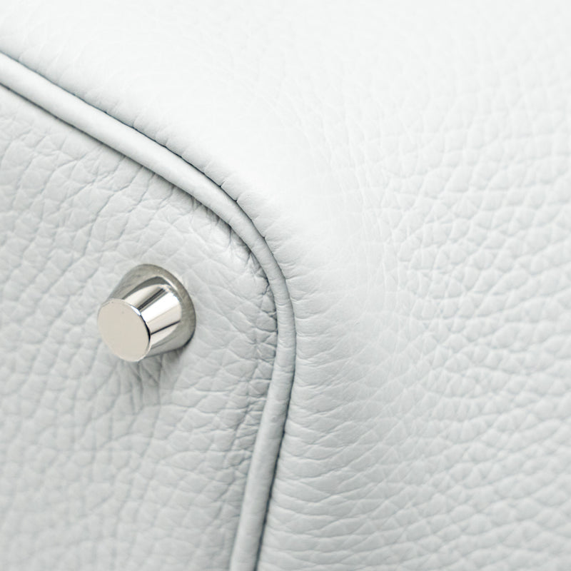 Hermes Picotin 18 Lock Bag Clemence Blue Pale SHW Stamp K