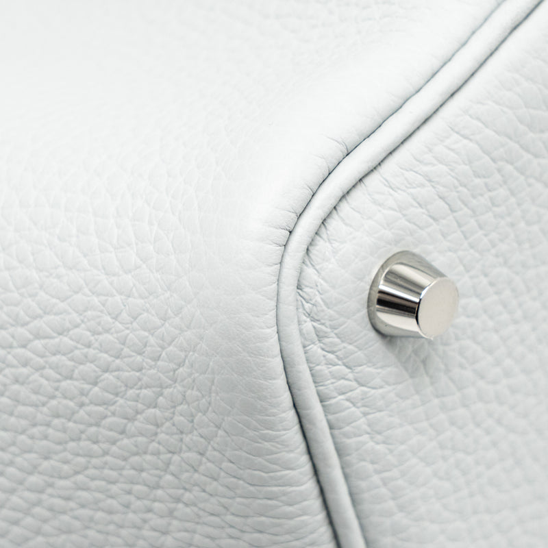 Hermes Picotin 18 Lock Bag Clemence Blue Pale SHW Stamp K