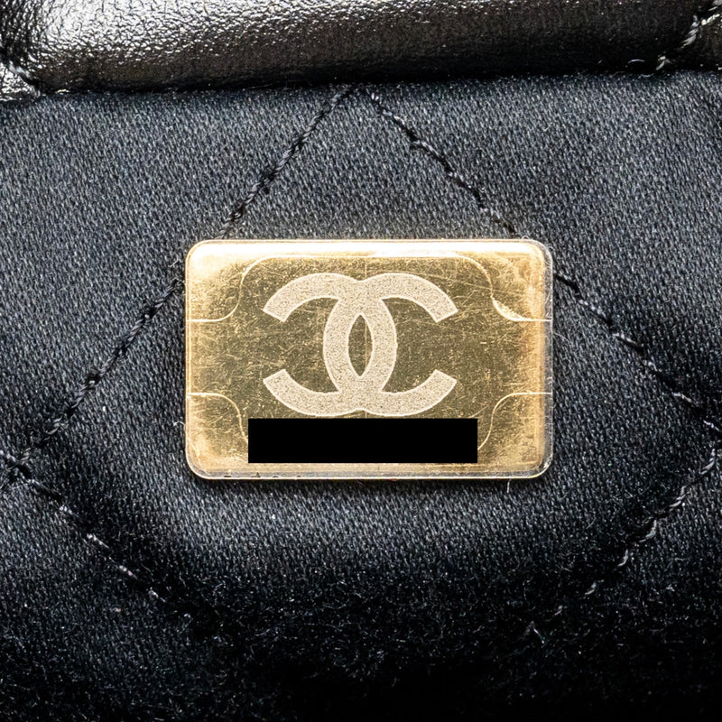 Chanel Small 22Bag Shiny Calfskin BLACK GHW (Microchip)
