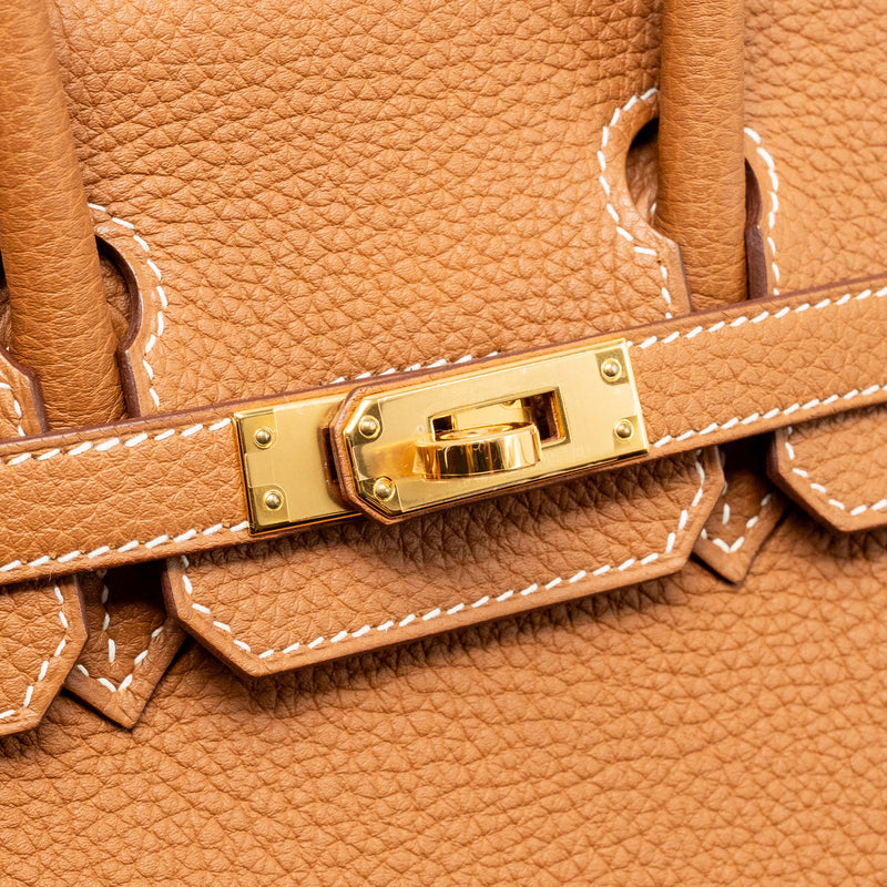 HERMES Birkin 25 Togo Gold GHW Stamp Z