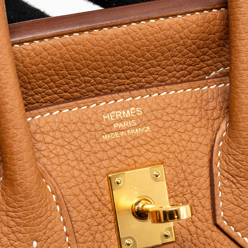 HERMES Birkin 25 Togo Gold GHW Stamp Z