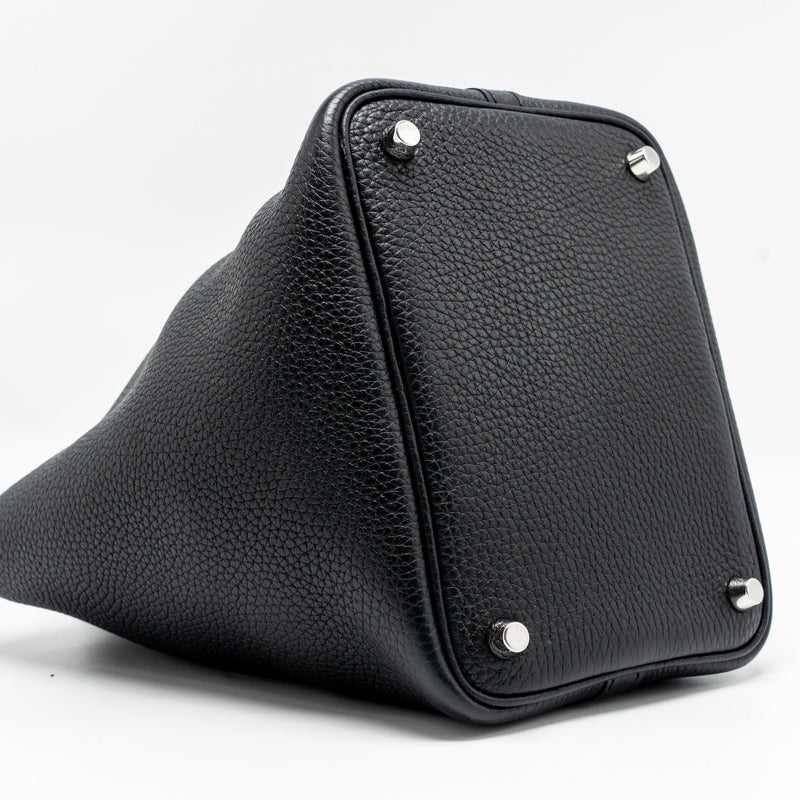 Hermes Picotin 18 Lock Bag Clemence Black SHW Stamp Z