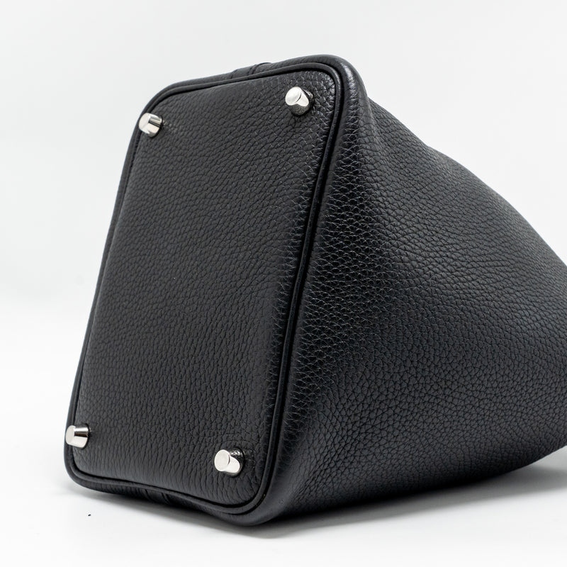 Hermes Picotin 18 Lock Bag Clemence Black SHW Stamp Z