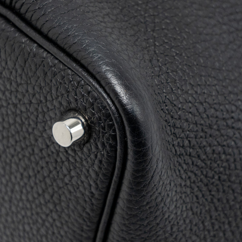 Hermes Picotin 18 Lock Bag Clemence Black SHW Stamp Z