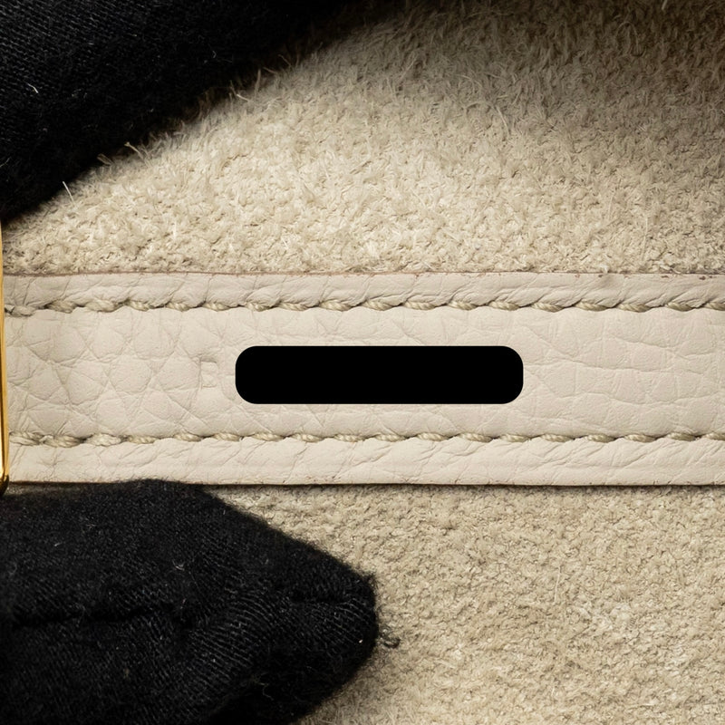 Hermes Picotin 18 Lock Bag Ostrich Touch/Clemence Beton GHW Stamp B