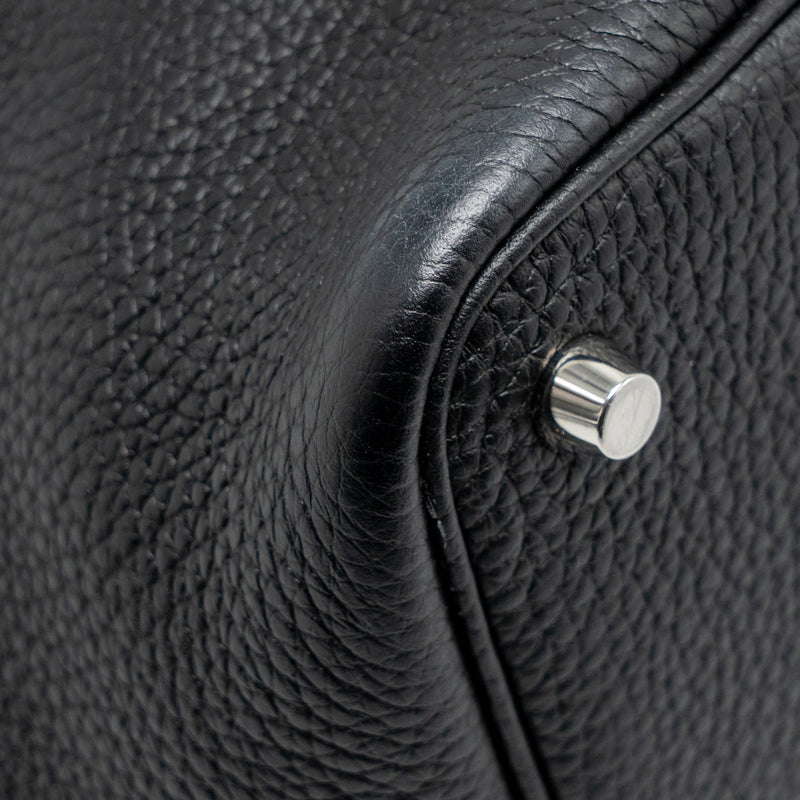 Hermes Picotin 18 Lock Bag Clemence Black SHW Stamp Z